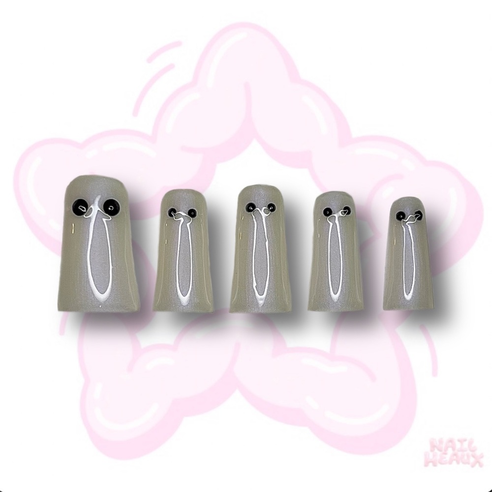 DUCK DUCK GHOST 👻 ♡ press on nails ♡